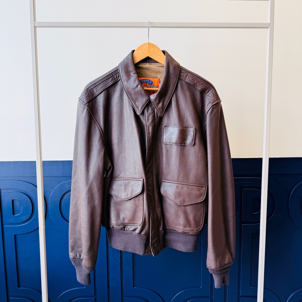 Vintage Cooper A2 Leather Bomber Jacket